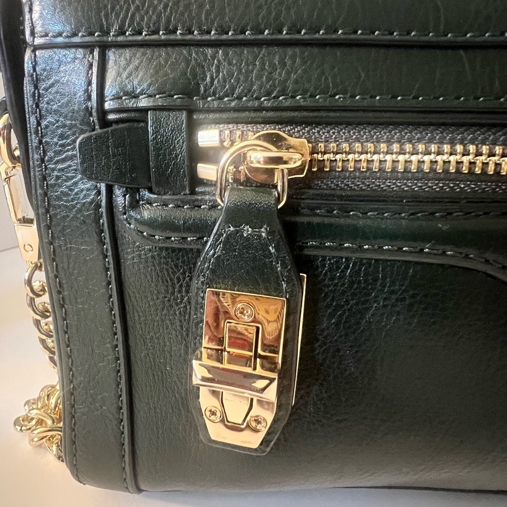 Authentic REBECCA MINKOFF Crosby Crossbody Bag Green Leather!!! - Picture 7 of 15